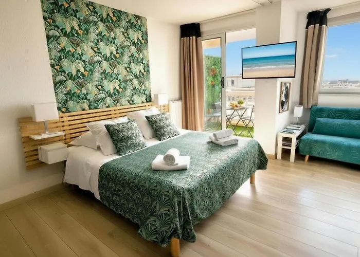 公寓 Biarritz Plage - Terrasse & Piscine Residence 比亚里茨